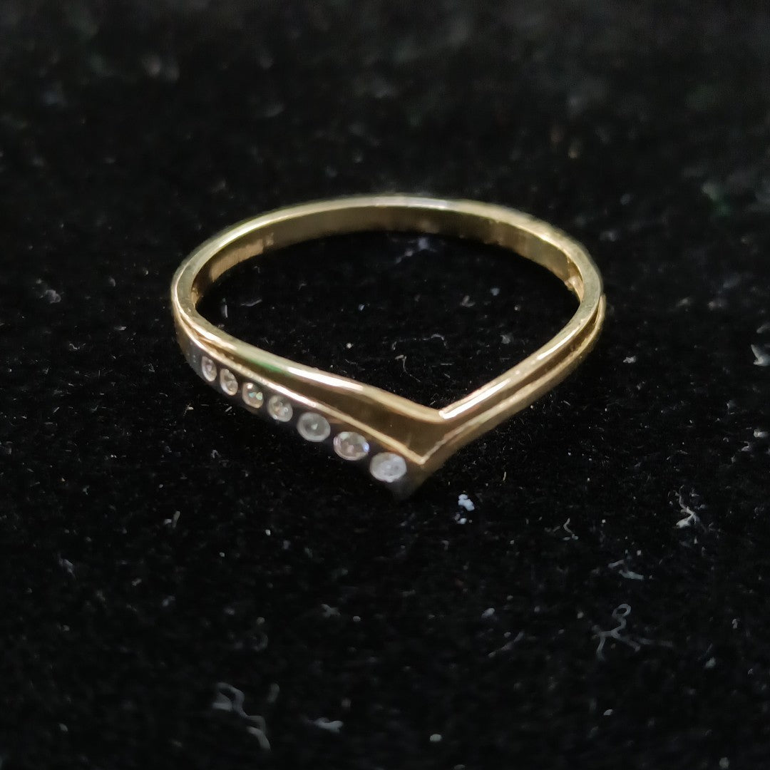 ANILLOS C CIRCONIAS 14K TALLA 8 1.1 GR (NUEVO)