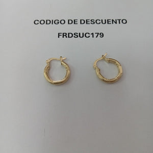 ARETES TEJIDO ARRACADAS CON DISEÑO 14K 2.7 GR (NUEVO)