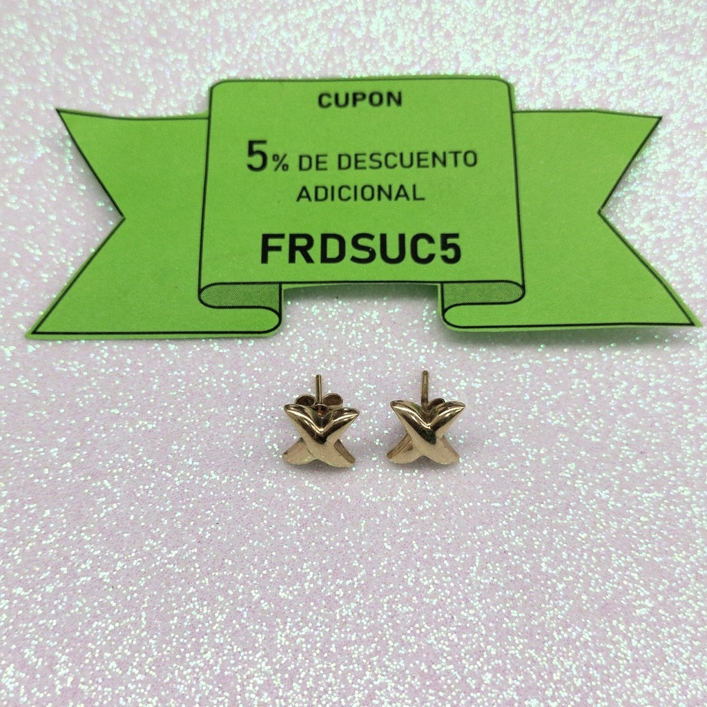 BROQUELES PAR ORO 14 K 1,40 GRMS (SEMINUEVO)