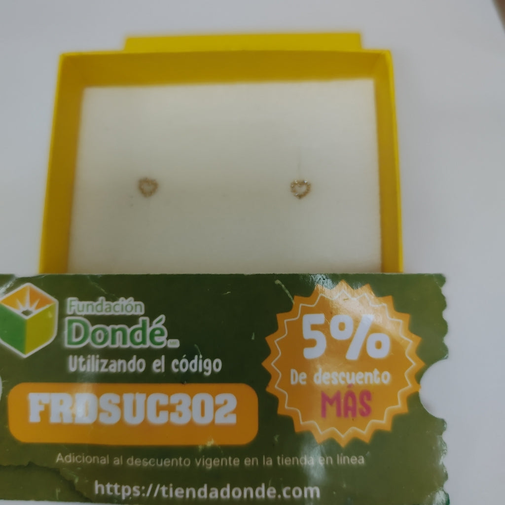 BROQUELES BROQUEL FIG CORAZON 14K 0.23 GR (NUEVO)