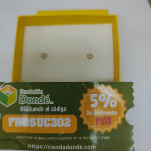 BROQUELES BROQUEL FIG CORAZON 14K 0.23 GR (NUEVO)
