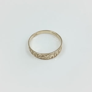 ANILLOS ARGOLLA DE LA SUERTE 10K TALLA 7 1.1 GR (NUEVO)