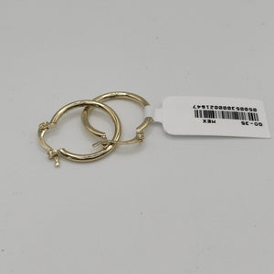 ARETES TEJIDO ARRACADAS LISAS 14K 1.1 GR (NUEVO)