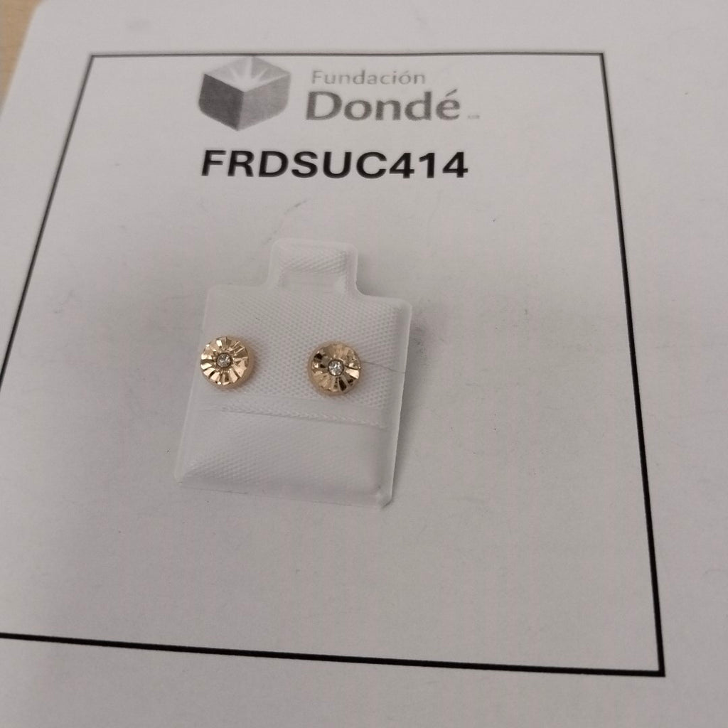 BROQUELES BROQUEL FIG BOTON C CIRCONIA 14K 0.2916 GR (NUEVO)