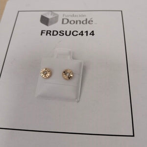 BROQUELES BROQUEL FIG BOTON C CIRCONIA 14K 0.2916 GR (NUEVO)