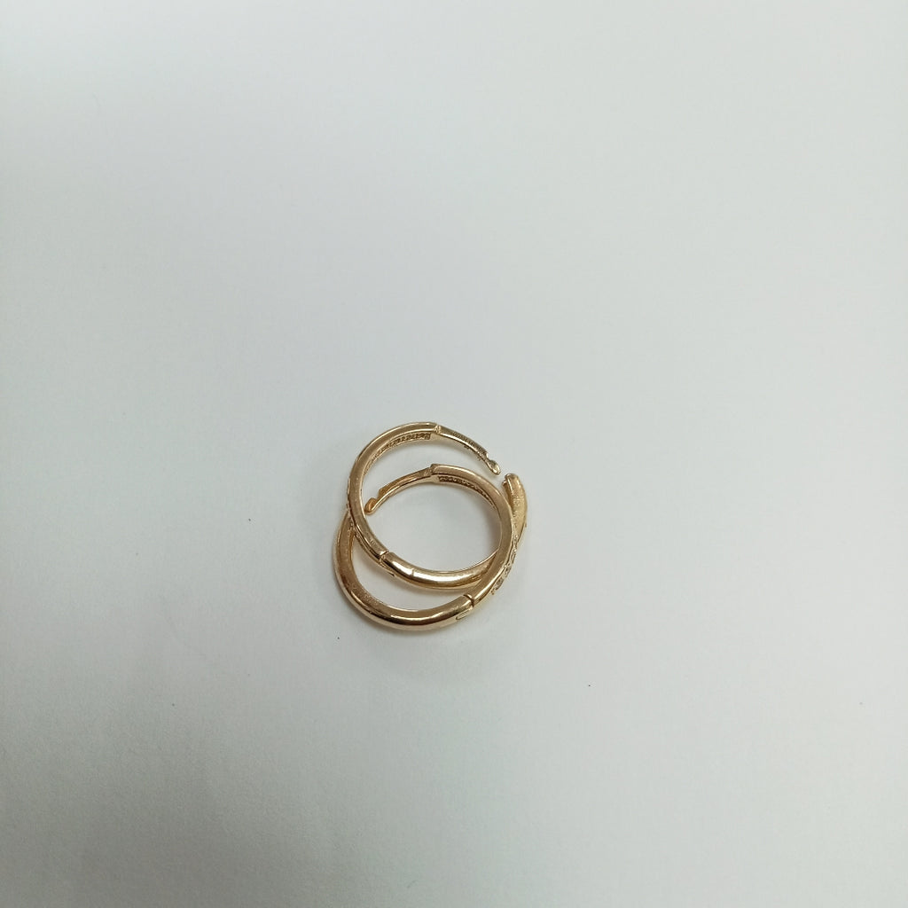 ARETES HUGGIES C CIRCONIA 14K 1.8 GR (NUEVO)