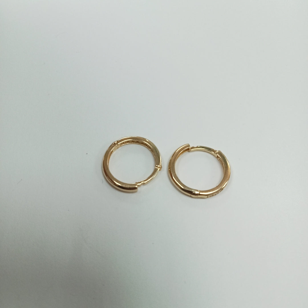 ARETES ARRACADA C CIRCONIAS 14K 1.6 GR (NUEVO)