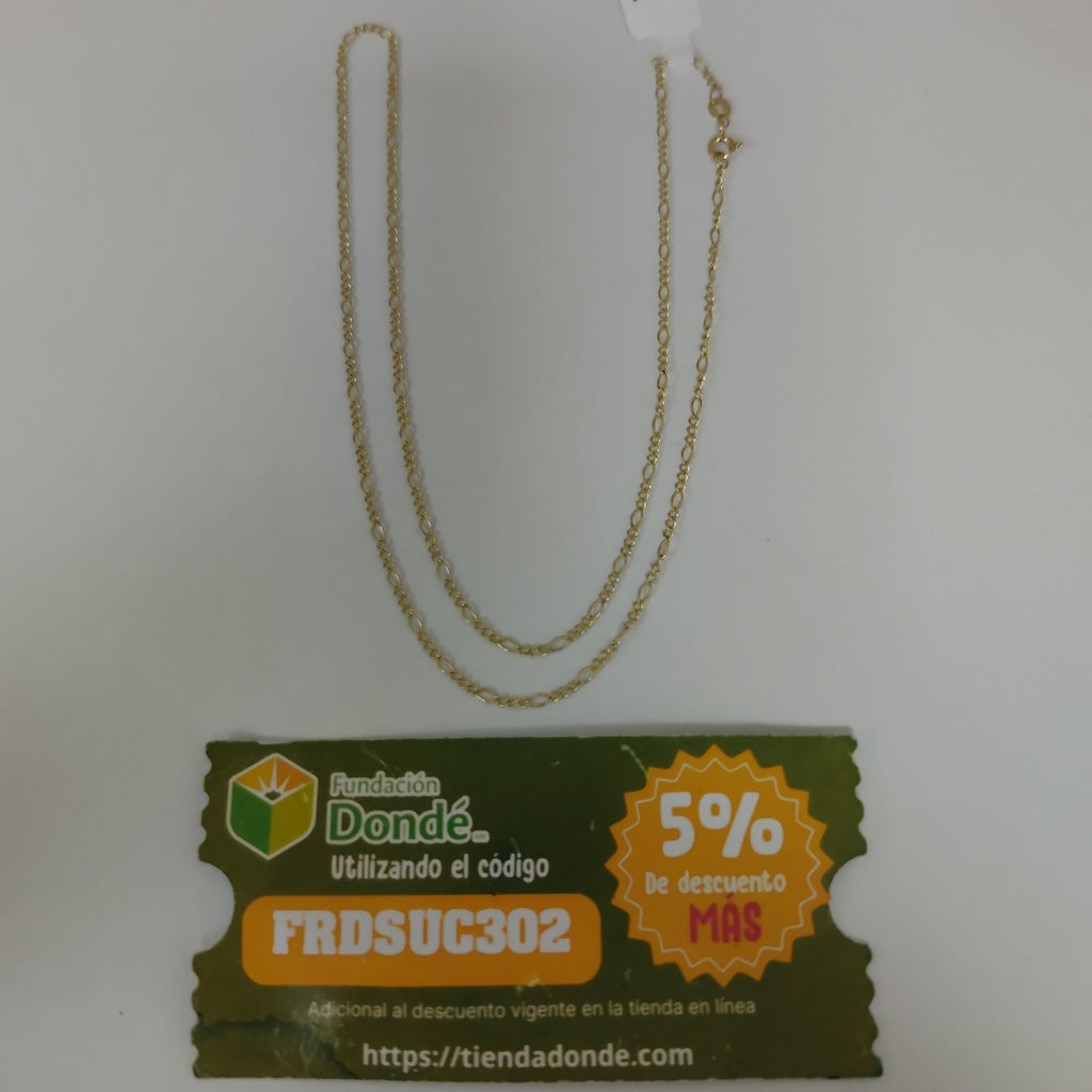 CADENA TEJIDO 3X1 14K 55 CM 2.3 GR (NUEVO)