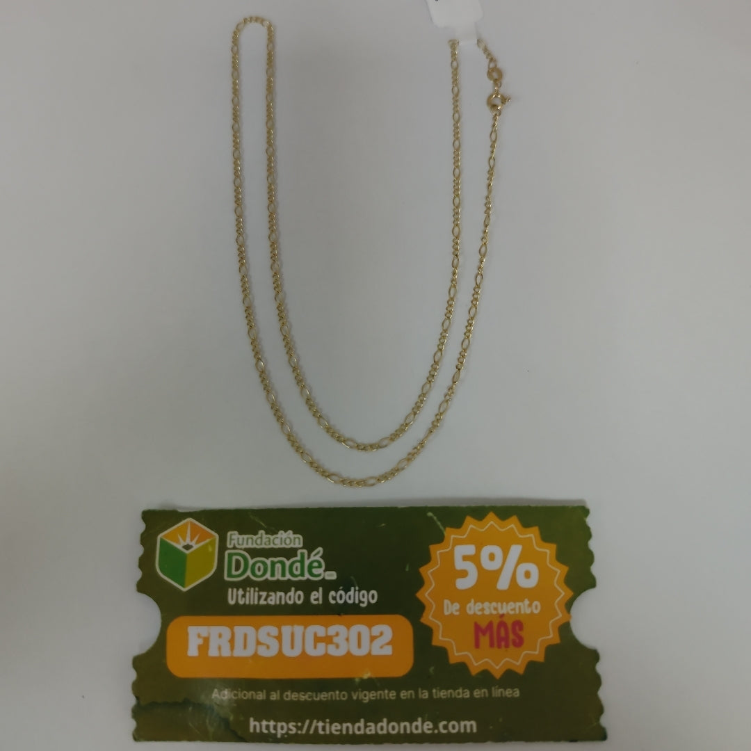 CADENA TEJIDO 3X1 14K 55 CM 2.3 GR (NUEVO)