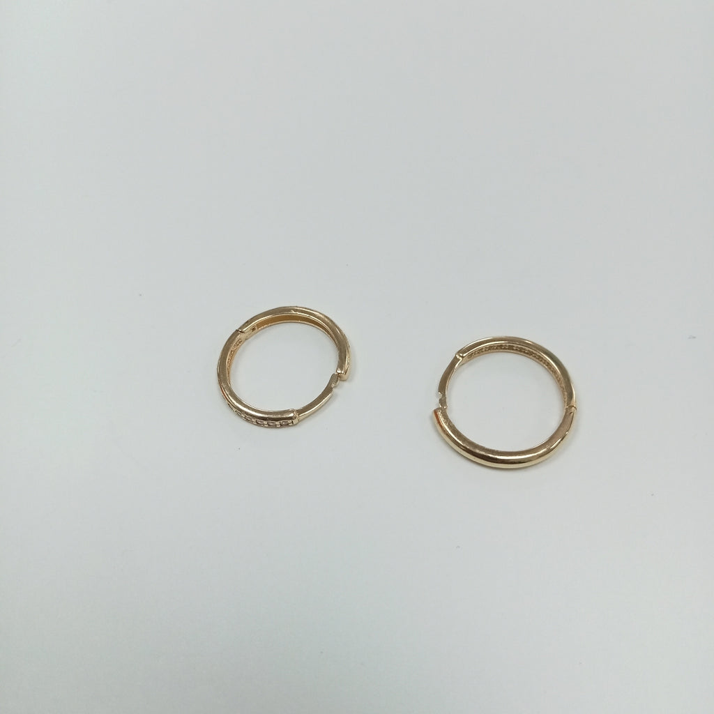 ARETES HUGGIES C CIRCONIA 14K 1.8 GR (NUEVO)