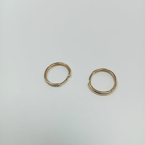 ARETES HUGGIES C CIRCONIA 14K 1.8 GR (NUEVO)