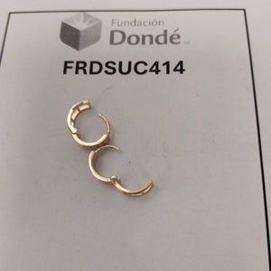 ARETES HUGGIES C CIRCONIAS 14K 1.7 GR (NUEVO)