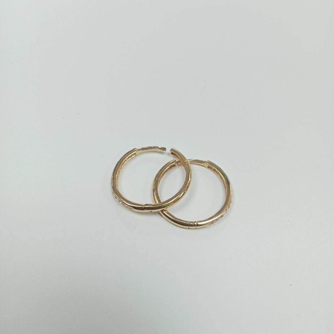 ARETES ARRACADAS C CIRCONIAS 14K 1.8 GR (NUEVO)
