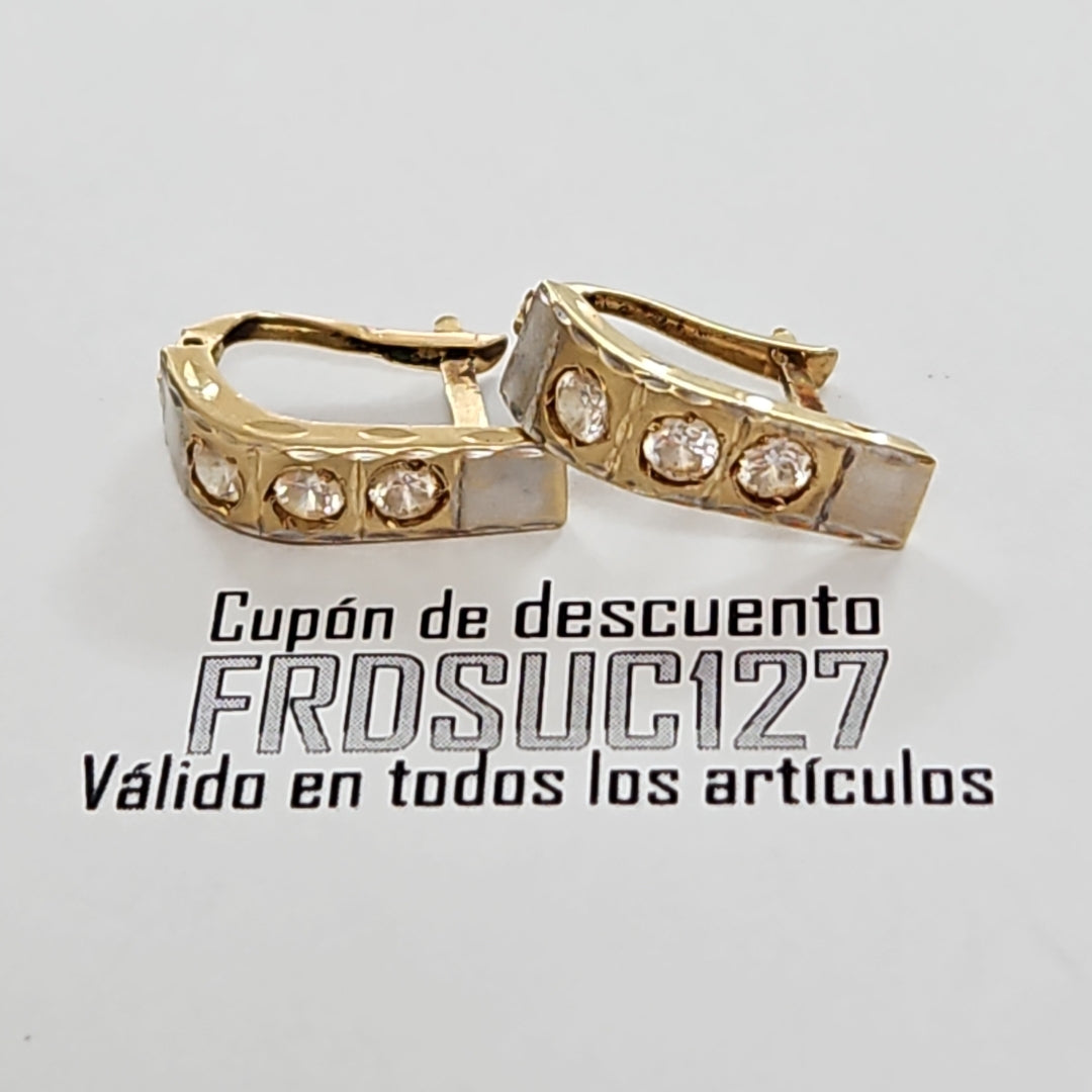 ARETES PAR ORO 14 K 2.7 GRMS (SEMINUEVO)