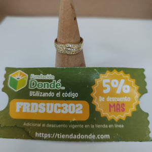 ANILLOS C CIRCONIAS 14K TALLA 8 3.1 GR (NUEVO)
