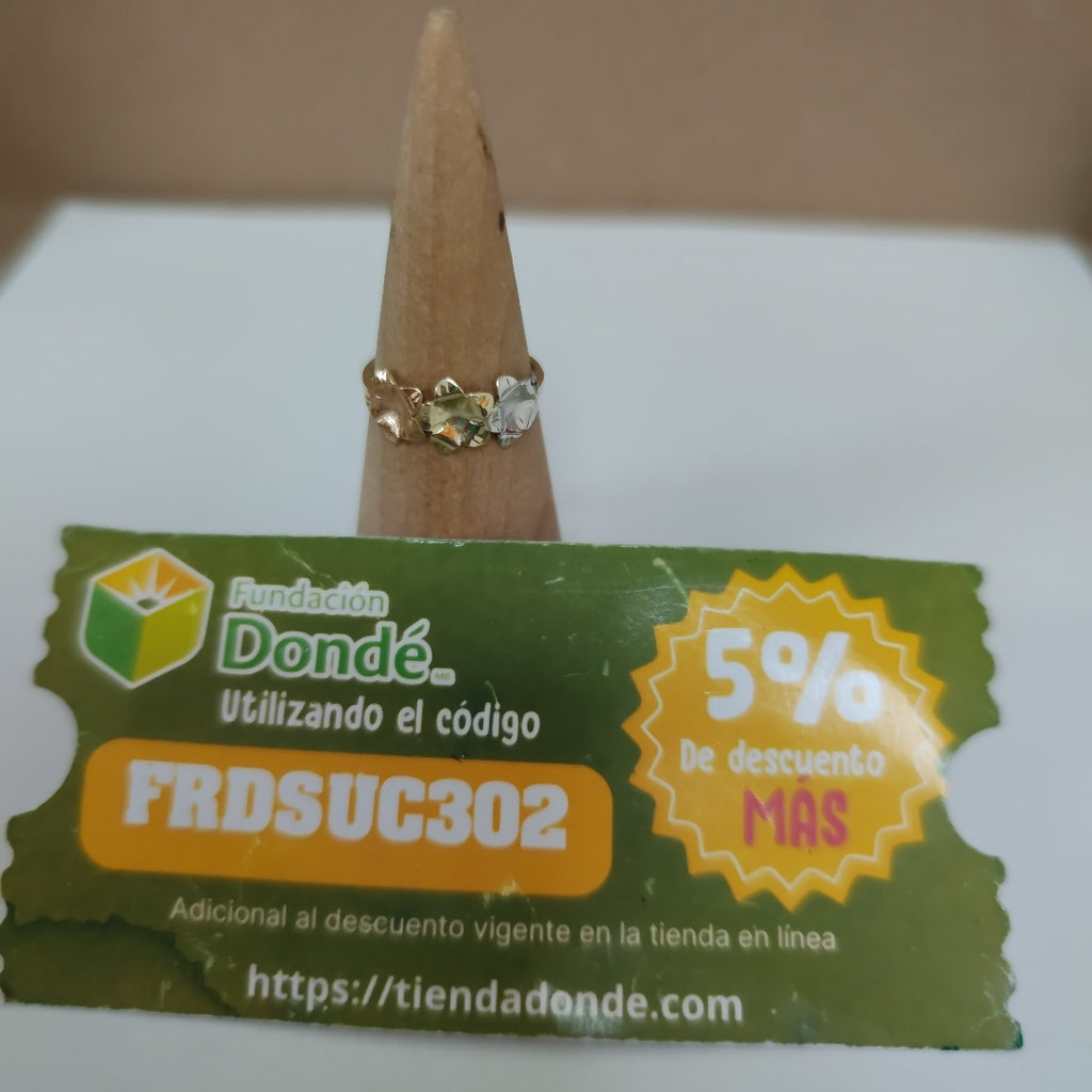 ANILLOS ANILLITO FIG FLORES 10K TALLA 7 1.3 GR (NUEVO)