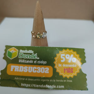ANILLOS ANILLITO FIG FLORES 10K TALLA 7 1.3 GR (NUEVO)