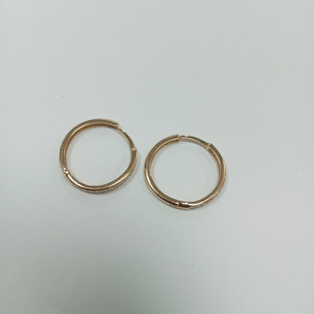 ARETES ARRACADAS C CIRCONIAS 14K 1.9 GR (NUEVO)