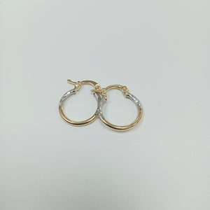 ARETES ARRACADAS COMBINADAS 14K 1.2 GR (NUEVO)