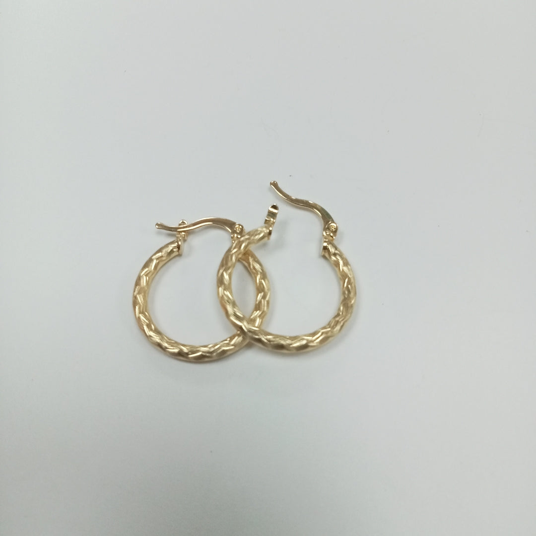 ARETES ARRACADAS LABRADAS 14K 2.1 GR (NUEVO)