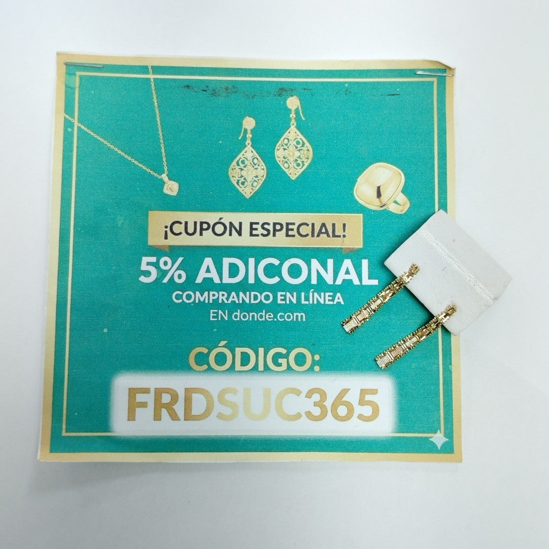 BROQUELES PAR ORO 14 K 2.7 GRMS (SEMINUEVO)