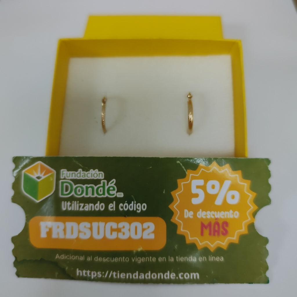 ARETES ARRACADAS 14K 1.2 GR (NUEVO)