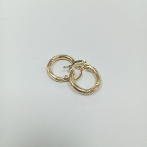 ARETES TEJIDO ARRACADAS CON DISEÑO 14K 2.7 GR (NUEVO)