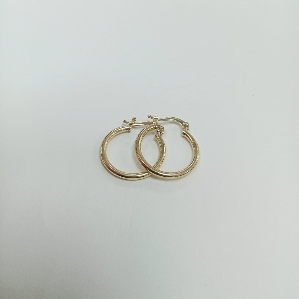 ARETES TEJIDO ARRACADAS LISAS 14K 1.2 GR (NUEVO)