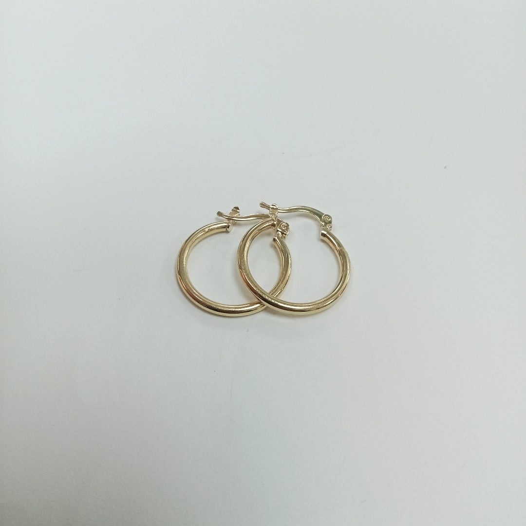 ARETES TEJIDO ARRACADAS LISAS 14K 1.2 GR (NUEVO)