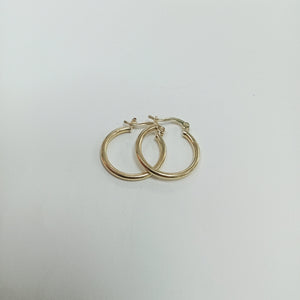 ARETES TEJIDO ARRACADAS LISAS 14K 1.2 GR (NUEVO)