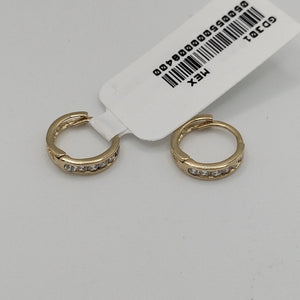 ARETES ARRACADA C CIRCONIAS 14K 1.2 GR (NUEVO)