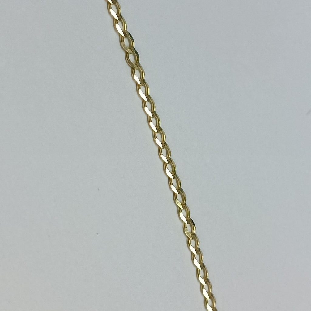 PULSERA TEJIDO BARBADA 14K 21 CM 3.8 GR (NUEVO)
