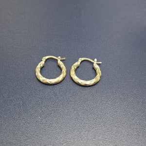 ARETES TEJIDO ARRACADAS ASTRIADAS 14K 2 GR (NUEVO)