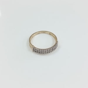 ANILLO ANILLITO C CIRCONIAS 14K 7 TALLA 1.6 GR (NUEVO)