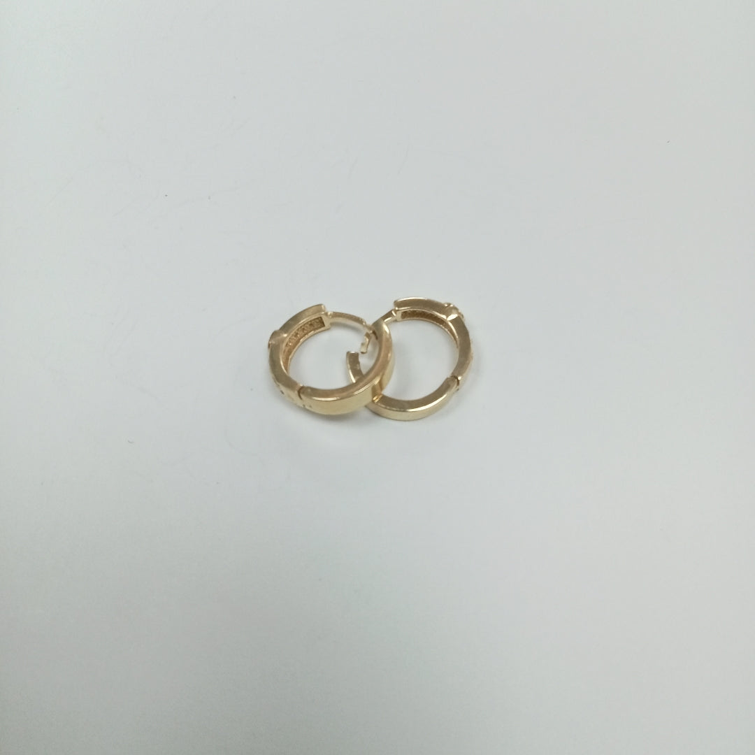 ARETES ARRACADAS C CIRCONIAS 10K 2.7 GR (NUEVO)