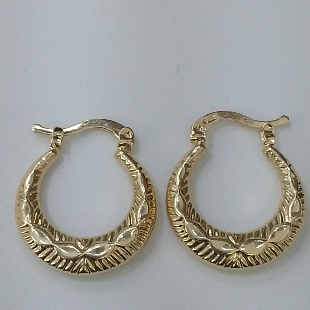 ARETES ARRACADAS HUECAS 14K 1.9 GR (NUEVO)