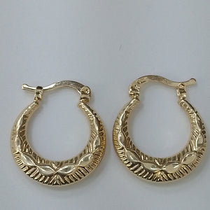 ARETES ARRACADAS HUECAS 14K 1.9 GR (NUEVO)