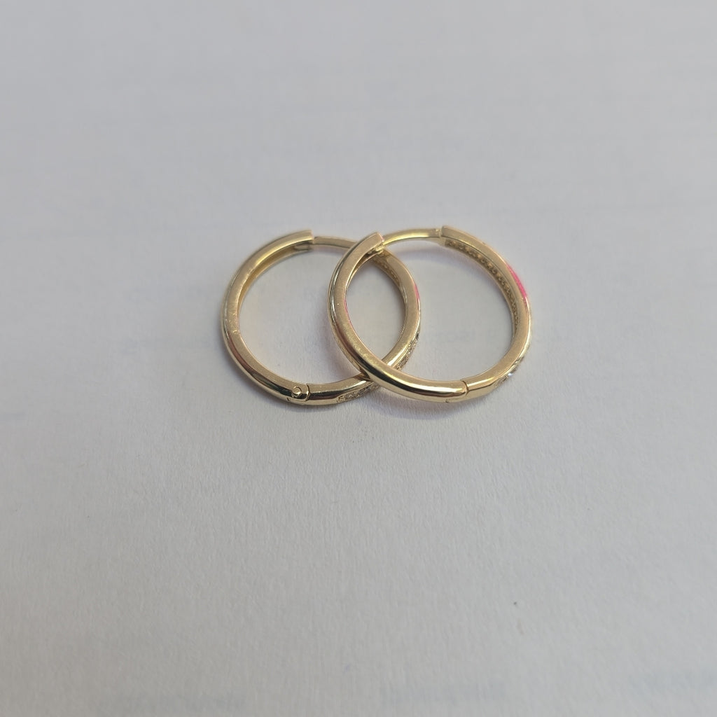 ARETES ARRACADAS C CIRCONIAS 14K 2 GR (NUEVO)