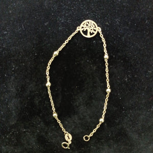 PULSERA TEJIDO ESPECIAL ARBOL 14K 18 CM 1.8 GR (NUEVO)