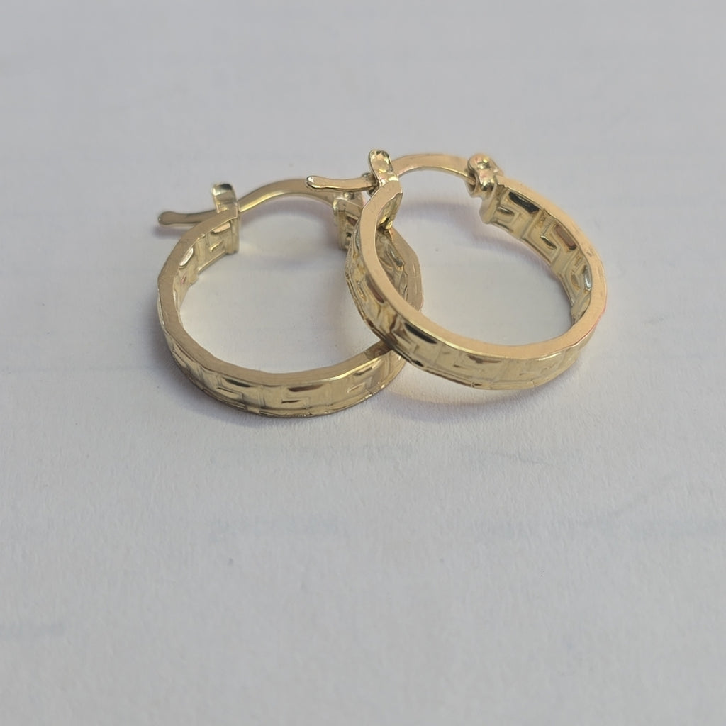 ARETES ARRACADAS FIG GRECAS 14K 1.8 GR (NUEVO)