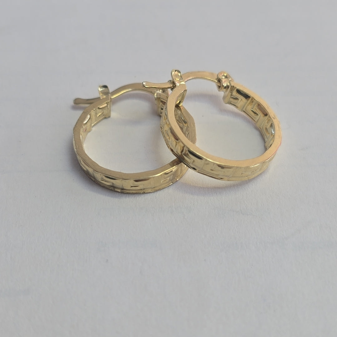 ARETES ARRACADAS FIG GRECAS 14K 1.8 GR (NUEVO)
