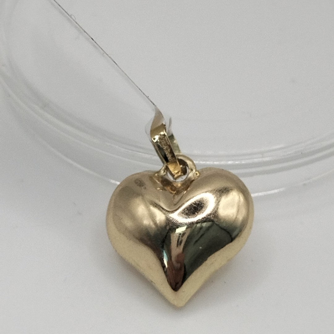 DIJE TEJIDO CORAZON LISO 14K 1 GR (NUEVO)