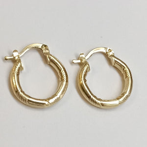 ARETES TEJIDO ARRACADAS CON DISEÑO 14K 2.7 GR (NUEVO)