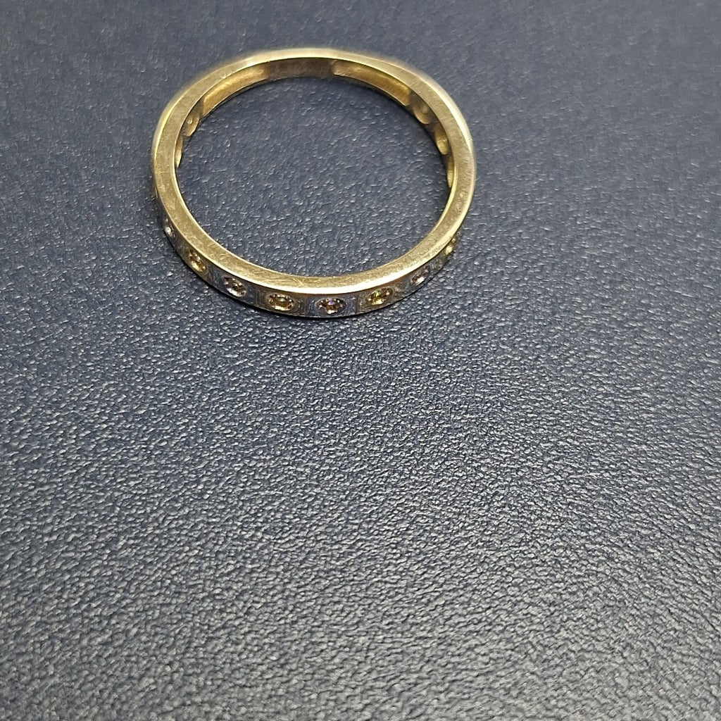 ANILLO ANILLITO C CIRCONIAS COMBINADO 14K 7 TALLA 1.9 GR (NUEVO)