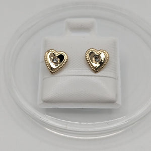 BROQUELES BROQUEL FIG CORAZON C CIRCONIA 14K 0.2614 GR (NUEVO)