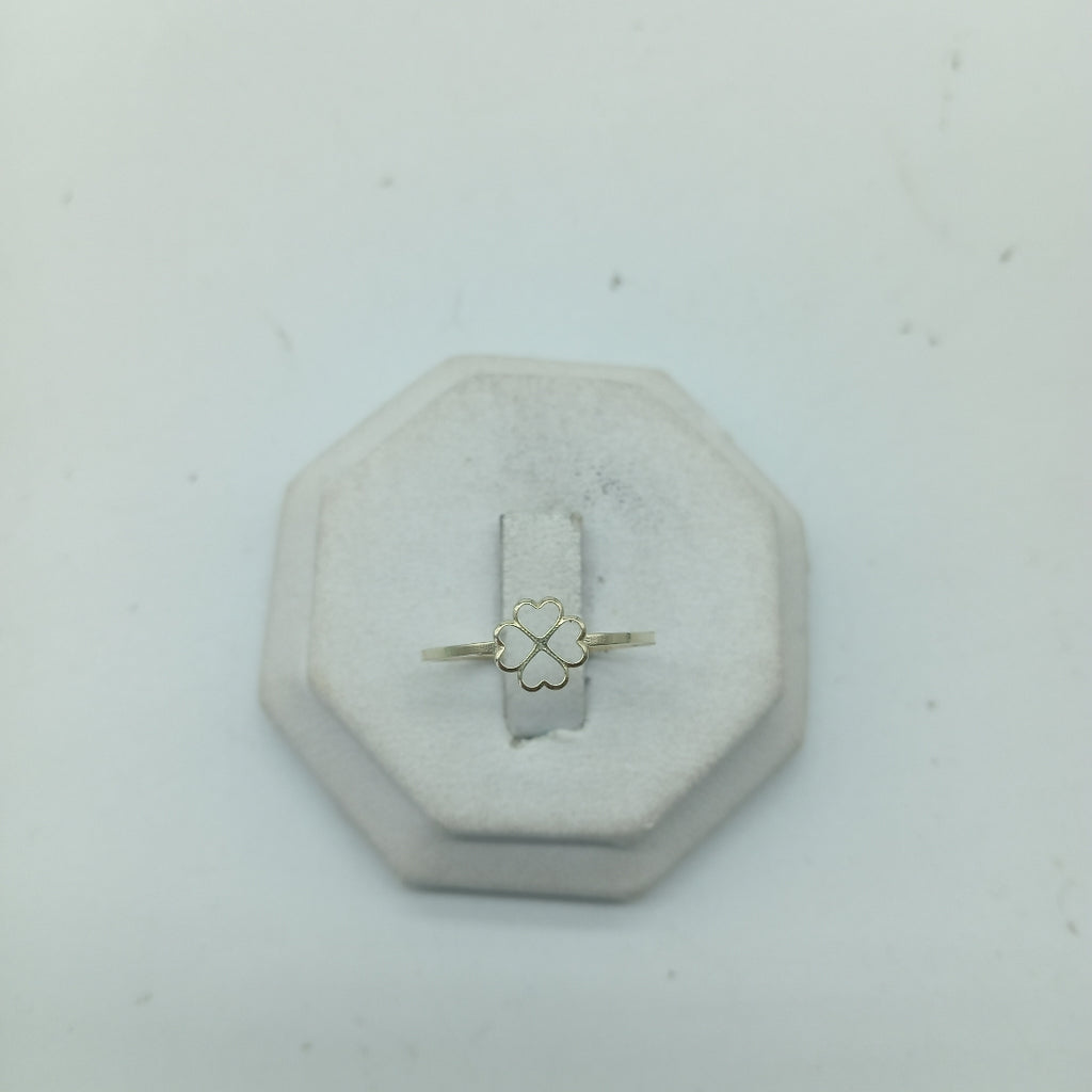 ANILLOS ANILLITO FIG TREBOL 4 HOJAS 10K TALLA 8 0.8 GR (NUEVO)