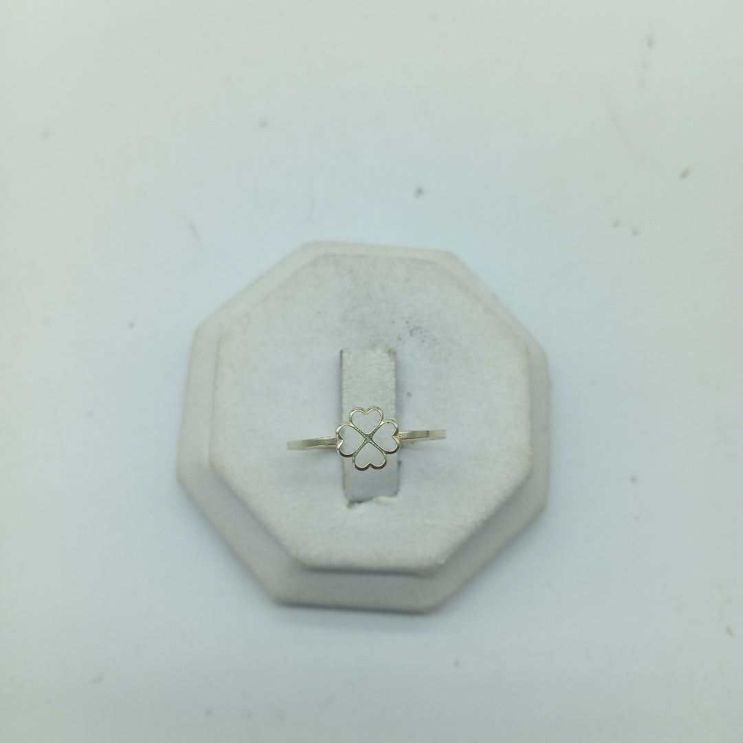 ANILLOS ANILLITO FIG TREBOL 4 HOJAS 10K TALLA 8 0.8 GR (NUEVO)