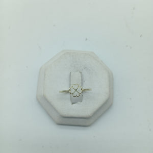 ANILLOS ANILLITO FIG TREBOL 4 HOJAS 10K TALLA 8 0.8 GR (NUEVO)