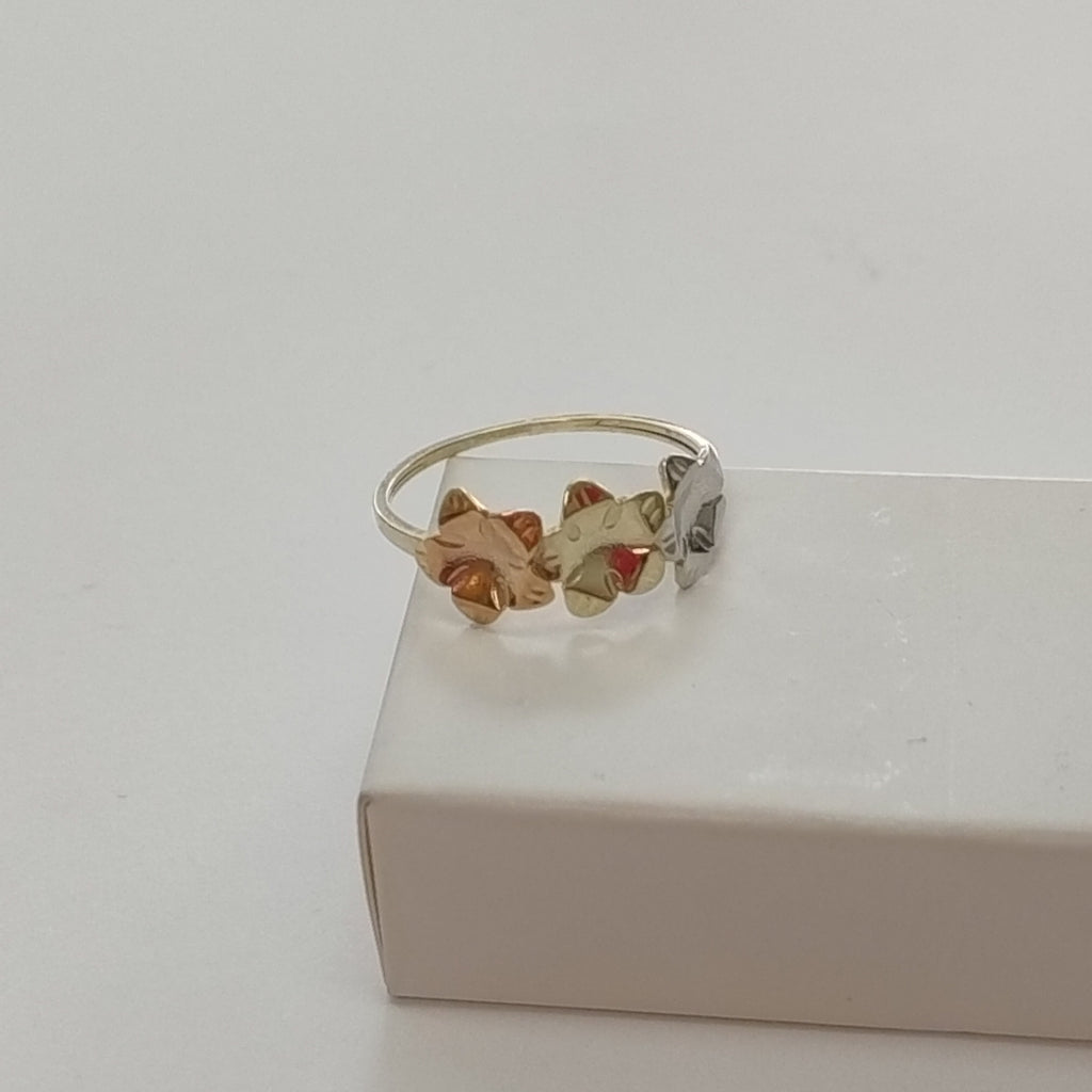 ANILLOS ANILLITO FIG FLORES 10K TALLA 8 1.3 GR (NUEVO)