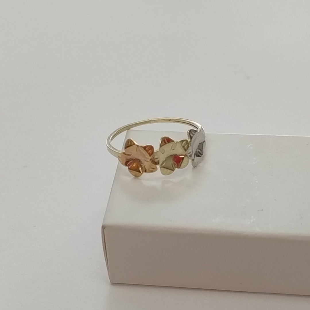 ANILLOS ANILLITO FIG FLORES 10K TALLA 8 1.3 GR (NUEVO)